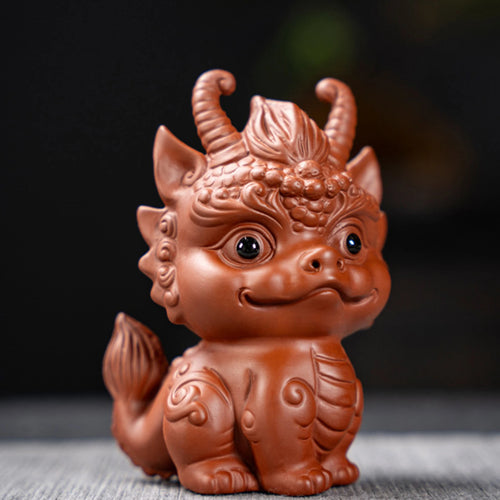 Dragon Statue Tea Pet | Small Chinese Mascot Figurine - 1 Pc