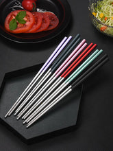 Load image into Gallery viewer, Portable 304 Stainless Steel Chopstick with Case Box for Lunch Tableware