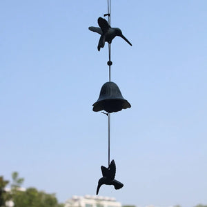 Hummingbird Cast Iron Bell | Metal Japanese Wind Chimes Decor - 1 Pc