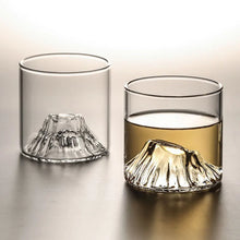 Load image into Gallery viewer, Fuji Japanese Whiskey Glass Set | Raised Ice Moutain Liquor Spirit Cup - Set of 2