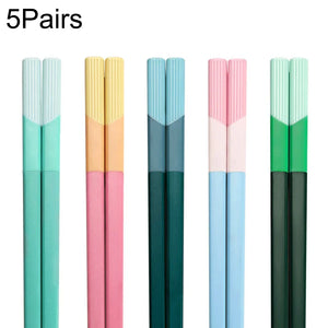 Colorful Mixed Chopsticks Set | Reusable Chinese Tableware - 5/6 Pairs