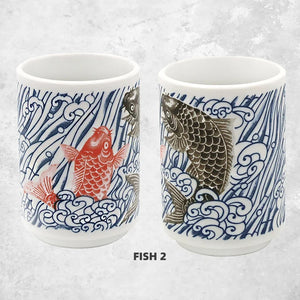 Mt Fuji Cylindrical Japanese Tea Cups | Ceramic Fun Traditional Japan Landmarks - 1 Pc