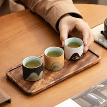 Load image into Gallery viewer, Unique Chinese Mountain 3 Ceramic Tea Cups - 1 Gift Set