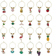 Load image into Gallery viewer, Summer Theme Wine Glass Charms | Drink Markers - 24 Pc Set