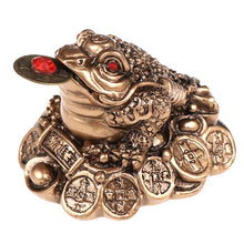 Load image into Gallery viewer, Chinese Fortune Frog Feng Shui | Small Lucky Toad with Coin New Year Gifts - 1 Pc