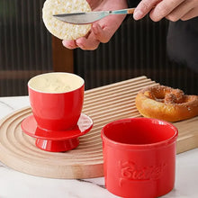 Load image into Gallery viewer, Cute Red French Butter Crock | Glossy Dish Bell Crock - 1 Set