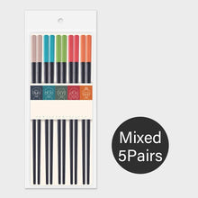 Load image into Gallery viewer, Red Blue Japanese Metal Chopsticks Mixed Luxury Set - 5 Pairs