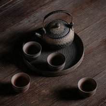Load image into Gallery viewer, Rustic Wabi-Sabi Japanese Tea Set | Ceramic Teapot &amp; 4 Cups