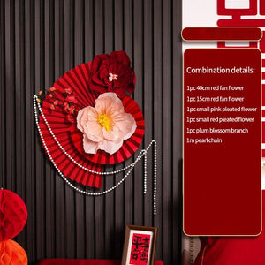 Chinese Wedding Wall Decor | Red Vietnamese Paper - 1 Set