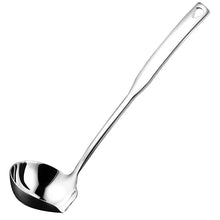 Load image into Gallery viewer, Stainless Steel Soup Spoon Ladle | Korean Asian Ladle with Spout - 1 Pc