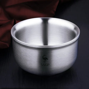 Metal Kobachi Small Bowl | Double Anti-Scalding 304 Stainless Steel Container - 1 Pc