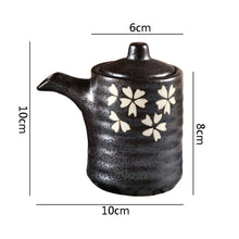 Load image into Gallery viewer, Japanese Retro Ceramic Soy Sauce Bottle Dispenser | Spice Bottle and Seasoning Storage with Spout - 1 Pc