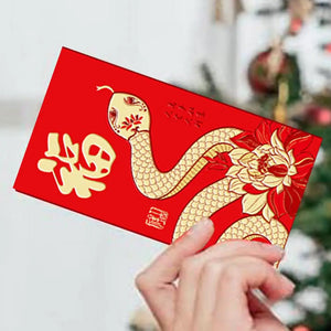 Red & Gold Snake Red Envelopes | Hong Bao Chinese New Year Gifts 2025 - 6 Pc Set