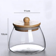 Load image into Gallery viewer, Short Dome Spice Jars with Wooden Lid | Sealed Tea Canister - 1 Pc