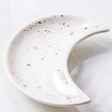 Load image into Gallery viewer, Nordic Moon Shape Small Trinket Dish | Ceramic Jewelry Plate - 1 Pc