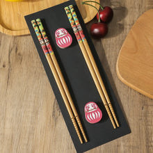 Load image into Gallery viewer, Chinese Wooden Chopsticks with Chopstick Rests | Luxury Gift - 2 Pair Set