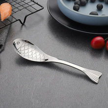 Load image into Gallery viewer, Fish Asian Soup Spoon | Rose Gold Silver Rainbow Cute Japanese Stainless Steel  - 1 Pc