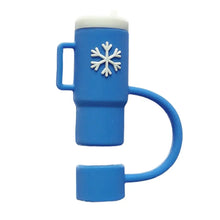 Load image into Gallery viewer, Winter Snowflake Drinks Straw Covers | Tumblr Toppers Caps - 1 Pc