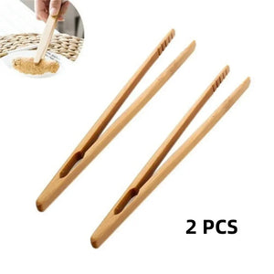 Natural Bamboo Tea Tongs | Chinese Brewing Tweezers - 2 Pc Set