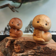 Load image into Gallery viewer, Mini Wood Carving Snake Figurine | Zodiac Chinese New Year Gift 2025 - 1 Pc