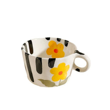 Load image into Gallery viewer, Daisy Flower Painted Cute Coffee Mugs | Ceramic Cups - 1 Pc