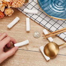 Load image into Gallery viewer, White Chopstick Holder | Spoon Rest Ceramic - 6 Pc Set