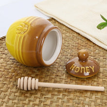 Load image into Gallery viewer, Cute Winnie Honey Jar with Dipper | Ceramic Container with Wooden Stick - 1 Pc