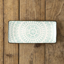 Load image into Gallery viewer, Blue &amp; Green Rectangular Sushi Plates | Japanese Ceramic Platters - 1 Pc