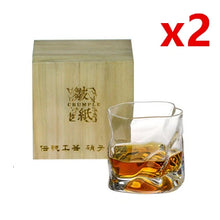 Load image into Gallery viewer, Crumpled Japanese Crystal Whiskey Glass | Designer Neat Liquor Cup - 1 Pc