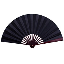 Load image into Gallery viewer, Black Folding Silk Chinese Hand Fan | Cloth Handheld Bamboo - 1 Pc