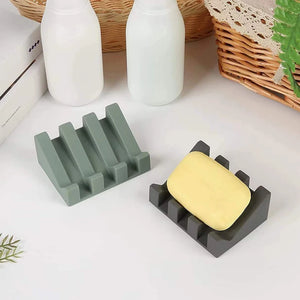 Tilted Bar Soap Saver | Silicone Soap Rack Tray for Draining - 1 Pc