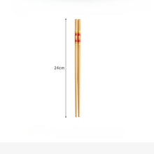 Load image into Gallery viewer, Chinese Wedding Chopsticks Set | Natural Bamboo Double Happiness - 5/10 Pairs