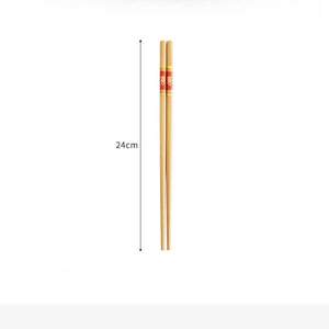 Chinese Wedding Chopsticks Set | Natural Bamboo Double Happiness - 5/10 Pairs