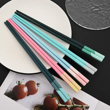 Load image into Gallery viewer, Colorful Mixed Chopsticks Set | Reusable Chinese Tableware - 5/6 Pairs