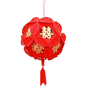 Floral Hanging Lantern Wedding Decor For Chinese Viet Ceremony- 1 Pc