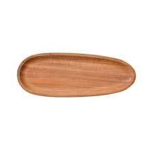 Load image into Gallery viewer, Oval Shapes Wooden Serving Tray | Large Solid Wood Dinner Plates - 1 Pc