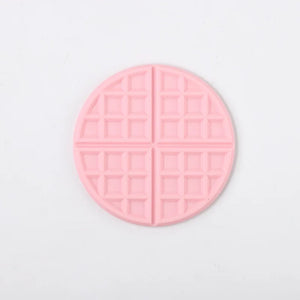 Waffle Pancake Cute Coasters | Large Silicone Mats for Drinks - 1 Pc