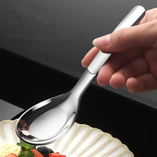 Load image into Gallery viewer, Stainless Steel Korean Soup Spoon | Asian Flat Bottom Spoons - 1 Pc