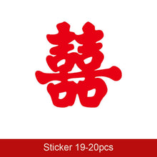 Load image into Gallery viewer, Traditional Chinese Red Wedding Stickers for Wall Door Decoration - 20 pcs