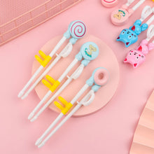 Load image into Gallery viewer, Pink Donut Cat Training Chopsticks | Kids Children Eating Learning Utensils - 1 Pc