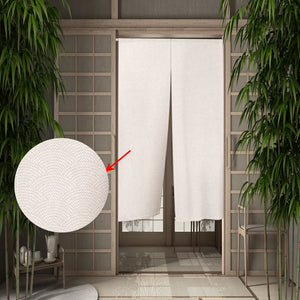 Beige Noren Curtain | Minimalist Solid Japanese Door Linen Curtains - 1 Pc