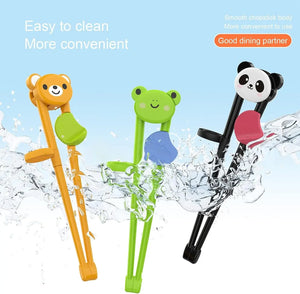 Cartoon Animal Training Chopsticks For Children | Cute Bear Panda Frog - 2 Pc Set