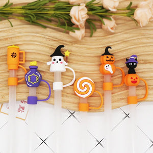 Halloween Straw Toppers | Spooky Covers Caps for Stanley Cup - 1 Pc