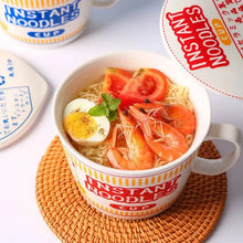 Load image into Gallery viewer, Cute Instant Noodle Cup Ramen Bowl | Japanese Novelty Ceramic Bowls With Lid and Handle