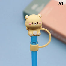 Load image into Gallery viewer, Cute Animal Straw Toppers | Silicone Cup Covers - 1 Pc