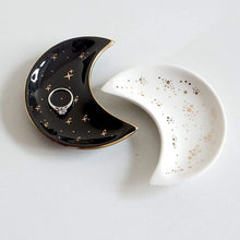 Load image into Gallery viewer, Nordic Moon Shape Small Trinket Dish | Ceramic Jewelry Plate - 1 Pc