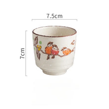 Load image into Gallery viewer, Japanese Yunomi Tea Cup | Retro Hand-Painted Ceramic 180ml