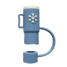 Load image into Gallery viewer, Winter Snowflake Drinks Straw Covers | Tumblr Toppers Caps - 1 Pc