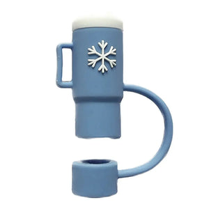 Winter Snowflake Drinks Straw Covers | Tumblr Toppers Caps - 1 Pc