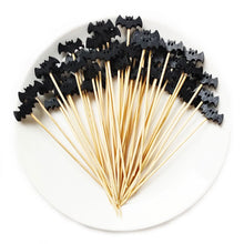 Load image into Gallery viewer, Halloween Fancy Toothpicks | Disposable Appetizer Cocktail Skewers - 100 Pc